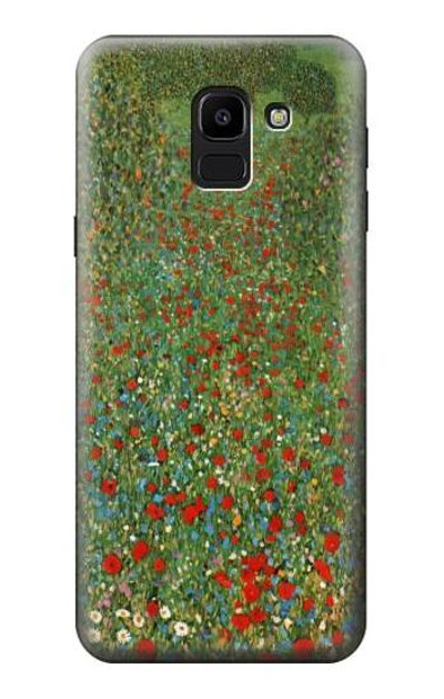 S2872 Gustav Klimt Poppy Field Case Cover Custodia per Samsung Galaxy J6 (2018)