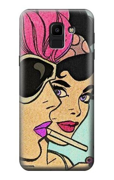 S3171 Girls Pop Art Case Cover Custodia per Samsung Galaxy J6 (2018)