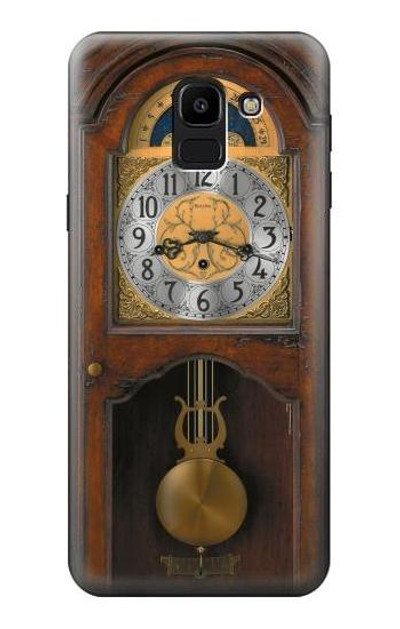 S3173 Grandfather Clock Antique Wall Clock Case Cover Custodia per Samsung Galaxy J6 (2018)