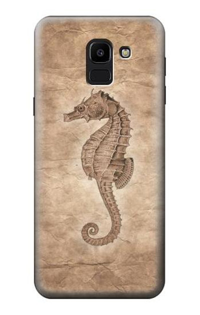 S3214 Seahorse Skeleton Fossil Case Cover Custodia per Samsung Galaxy J6 (2018)