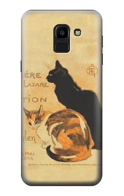 S3229 Vintage Cat Poster Case Cover Custodia per Samsung Galaxy J6 (2018)