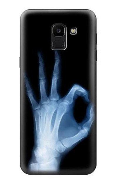 S3239 X-Ray Hand Sign OK Case Cover Custodia per Samsung Galaxy J6 (2018)