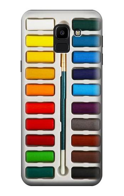 S3243 Watercolor Paint Set Case Cover Custodia per Samsung Galaxy J6 (2018)