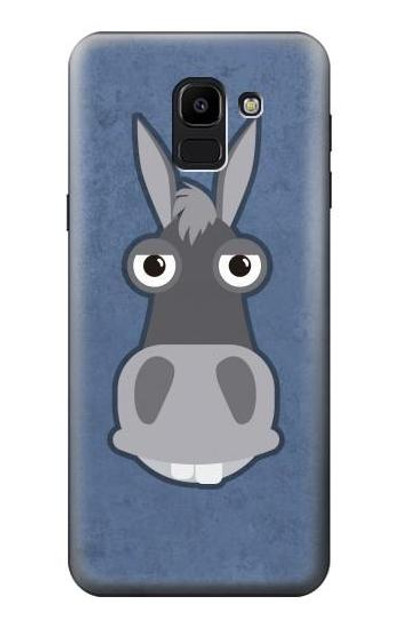 S3271 Donkey Cartoon Case Cover Custodia per Samsung Galaxy J6 (2018)