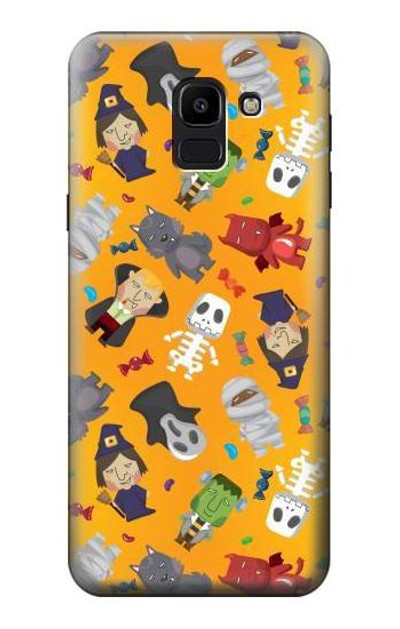 S3275 Cute Halloween Cartoon Pattern Case Cover Custodia per Samsung Galaxy J6 (2018)