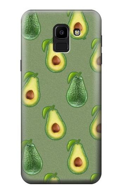 S3285 Avocado Fruit Pattern Case Cover Custodia per Samsung Galaxy J6 (2018)