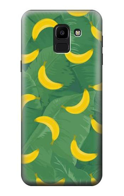 S3286 Banana Fruit Pattern Case Cover Custodia per Samsung Galaxy J6 (2018)