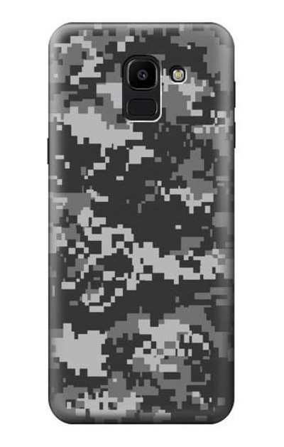 S3293 Urban Black Camo Camouflage Case Cover Custodia per Samsung Galaxy J6 (2018)