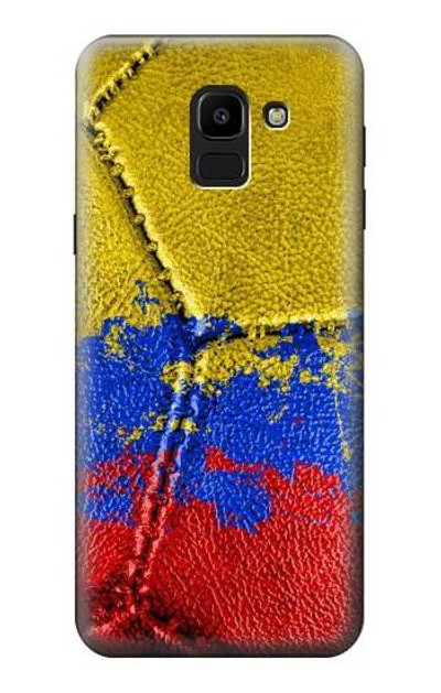S3306 Colombia Flag Vintage Football Graphic Case Cover Custodia per Samsung Galaxy J6 (2018)