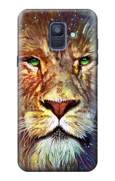 S1354 Lion Case Cover Custodia per Samsung Galaxy A6 (2018)