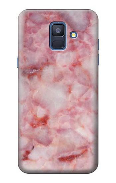 S2843 Pink Marble Texture Case Cover Custodia per Samsung Galaxy A6 (2018)