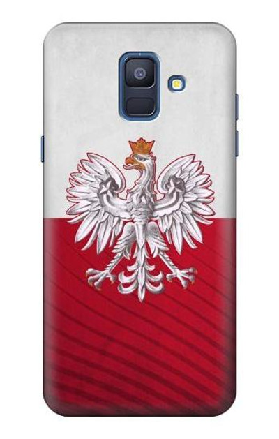 S3005 Poland Football Soccer Euro 2016 Case Cover Custodia per Samsung Galaxy A6 (2018)