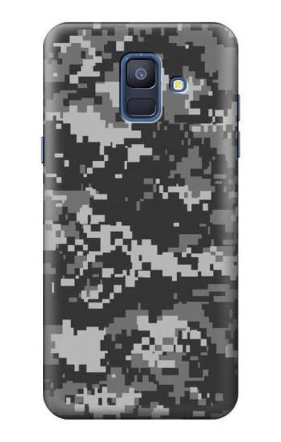 S3293 Urban Black Camo Camouflage Case Cover Custodia per Samsung Galaxy A6 (2018)