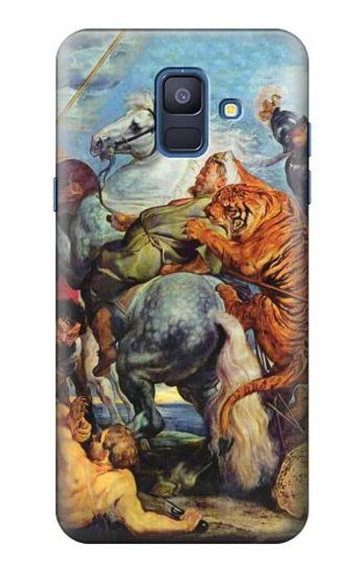 S3331 Peter Paul Rubens Tiger und Lowenjagd Case Cover Custodia per Samsung Galaxy A6 (2018)