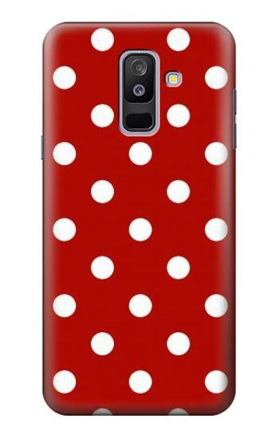 S2951 Red Polka Dots Case Cover Custodia per Samsung Galaxy A6+ (2018), J8 Plus 2018, A6 Plus 2018