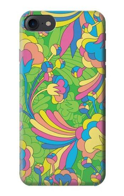 S3273 Flower Line Art Pattern Case Cover Custodia per iPhone 7, iPhone 8