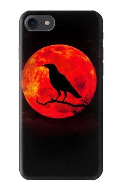 S3328 Crow Red Moon Case Cover Custodia per iPhone 7, iPhone 8