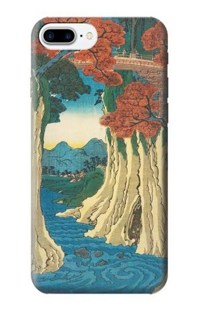S3348 Utagawa Hiroshige The Monkey Bridge Case Cover Custodia per iPhone 7 Plus, iPhone 8 Plus