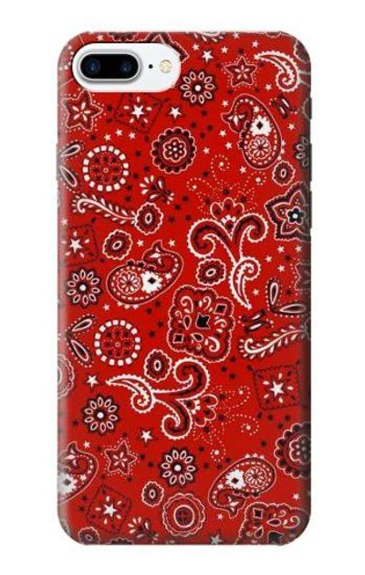 S3354 Red Classic Bandana Case Cover Custodia per iPhone 7 Plus, iPhone 8 Plus