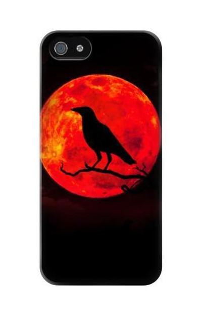 S3328 Crow Red Moon Case Cover Custodia per iPhone 5C