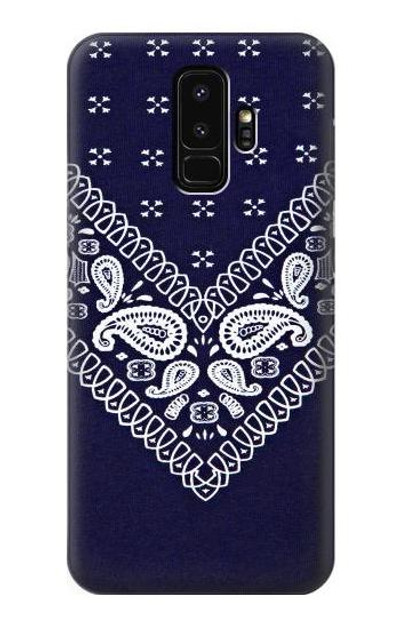 S3357 Navy Blue Bandana Pattern Case Cover Custodia per Samsung Galaxy S9 Plus