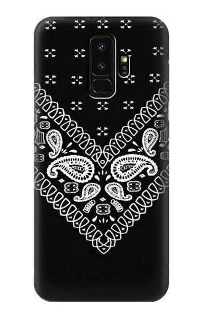 S3363 Bandana Black Pattern Case Cover Custodia per Samsung Galaxy S9 Plus