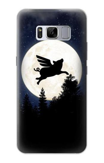 S3289 Flying Pig Full Moon Night Case Cover Custodia per Samsung Galaxy S8