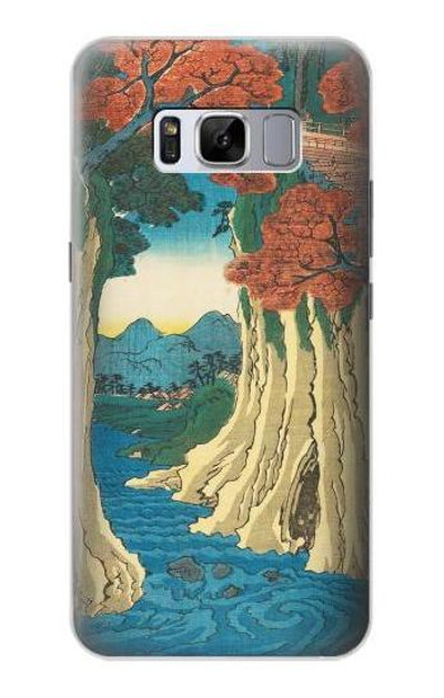 S3348 Utagawa Hiroshige The Monkey Bridge Case Cover Custodia per Samsung Galaxy S8