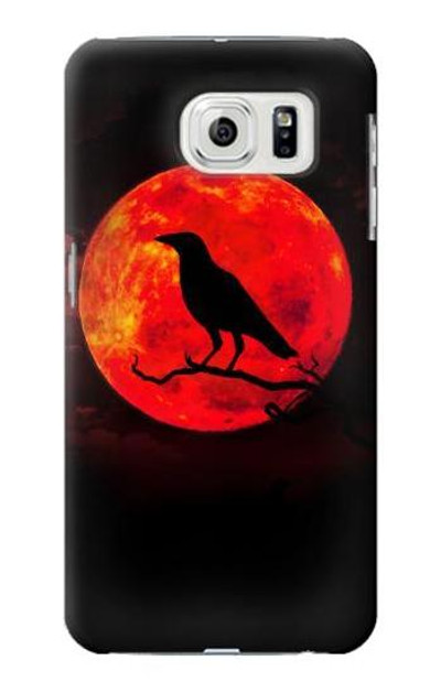 S3328 Crow Red Moon Case Cover Custodia per Samsung Galaxy S7 Edge