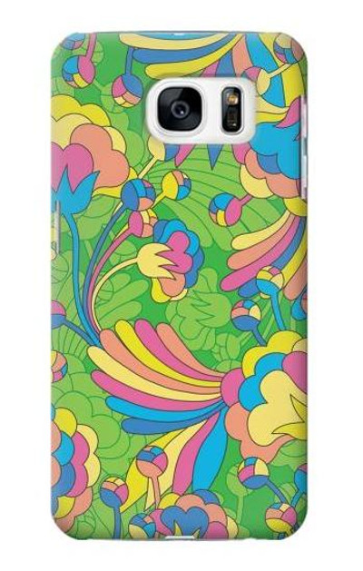 S3273 Flower Line Art Pattern Case Cover Custodia per Samsung Galaxy S7