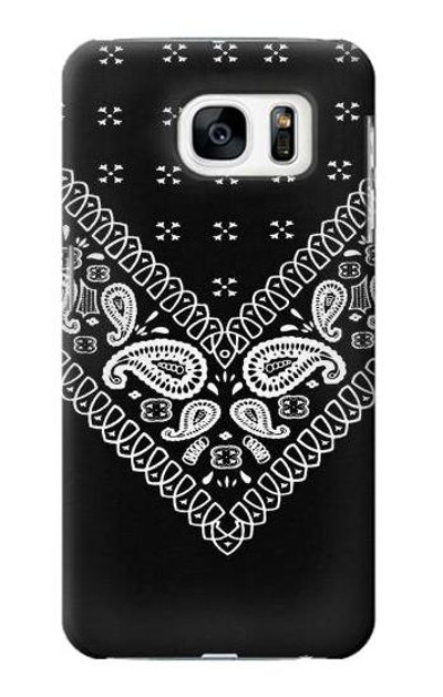 S3363 Bandana Black Pattern Case Cover Custodia per Samsung Galaxy S7
