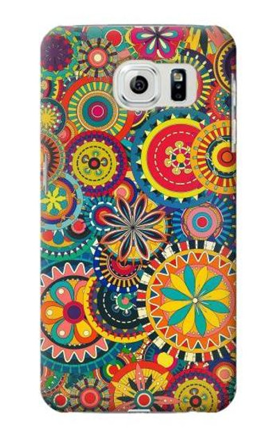 S3272 Colorful Pattern Case Cover Custodia per Samsung Galaxy S6