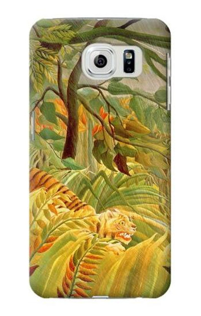 S3344 Henri Rousseau Tiger in a Tropical Storm Case Cover Custodia per Samsung Galaxy S6