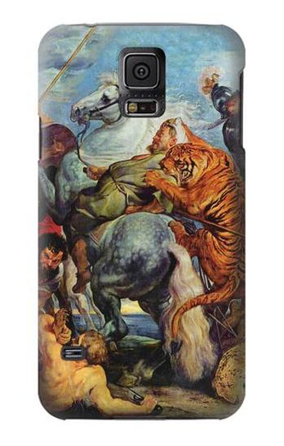 S3331 Peter Paul Rubens Tiger und Lowenjagd Case Cover Custodia per Samsung Galaxy S5