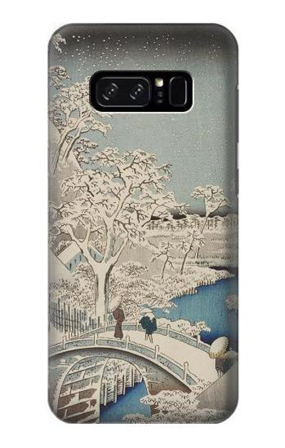 S3350 Utagawa Hiroshige Drum Bridge Yuhi Hill in Meguro Case Cover Custodia per Note 8 Samsung Galaxy Note8