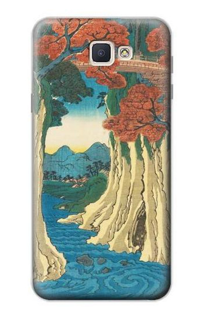 S3348 Utagawa Hiroshige The Monkey Bridge Case Cover Custodia per Samsung Galaxy J7 Prime (SM-G610F)