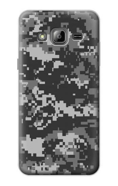 S3293 Urban Black Camo Camouflage Case Cover Custodia per Samsung Galaxy J3 (2016)