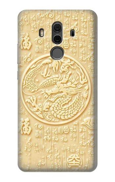 S3288 White Jade Dragon Graphic Painted Case Cover Custodia per Huawei Mate 10 Pro, Porsche Design