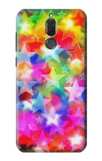 S3292 Colourful Disco Star Case Cover Custodia per Huawei Mate 10 Lite