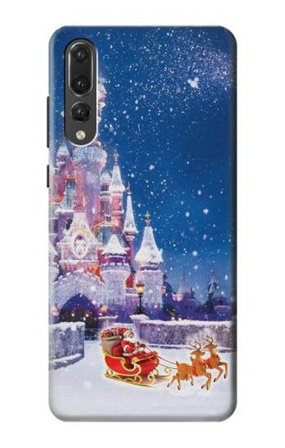 S3282 Santa Xmas Castle Case Cover Custodia per Huawei P20 Pro