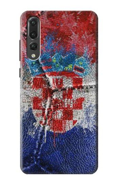 S3313 Croatia Flag Vintage Football Graphic Case Cover Custodia per Huawei P20 Pro