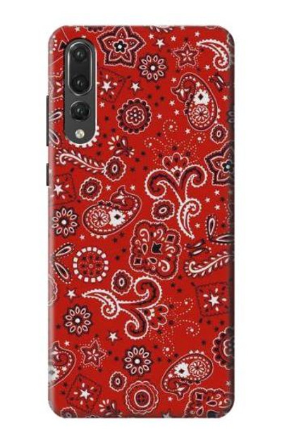 S3354 Red Classic Bandana Case Cover Custodia per Huawei P20 Pro