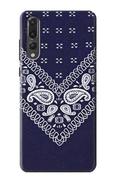 S3357 Navy Blue Bandana Pattern Case Cover Custodia per Huawei P20 Pro