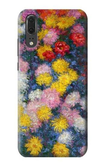 S3342 Claude Monet Chrysanthemums Case Cover Custodia per Huawei P20