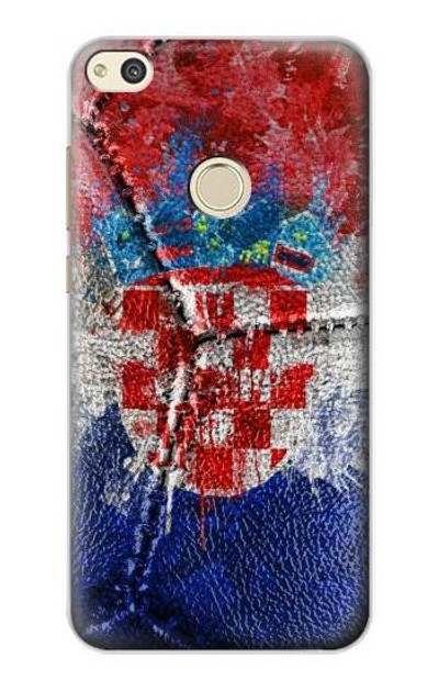 S3313 Croatia Flag Vintage Football Graphic Case Cover Custodia per Huawei P8 Lite (2017)