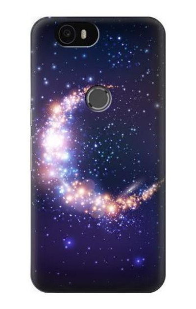 S3324 Crescent Moon Galaxy Case Cover Custodia per Huawei Nexus 6P