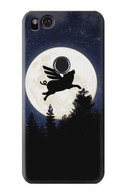 S3289 Flying Pig Full Moon Night Case Cover Custodia per Google Pixel 2