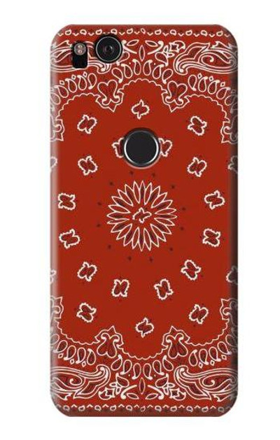 S3355 Bandana Red Pattern Case Cover Custodia per Google Pixel 2