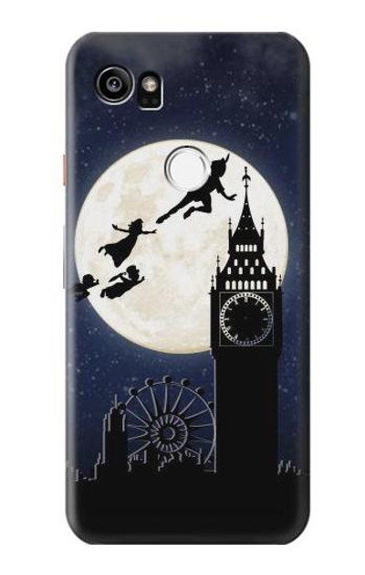 S3249 Peter Pan Fly Full Moon Night Case Cover Custodia per Google Pixel 2 XL