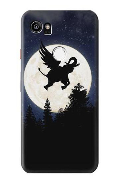 S3323 Flying Elephant Full Moon Night Case Cover Custodia per Google Pixel 2 XL